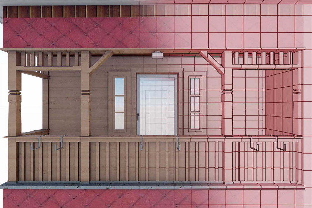 Modélisation 3D, Loggia Level of Detail 250, HMQ AG