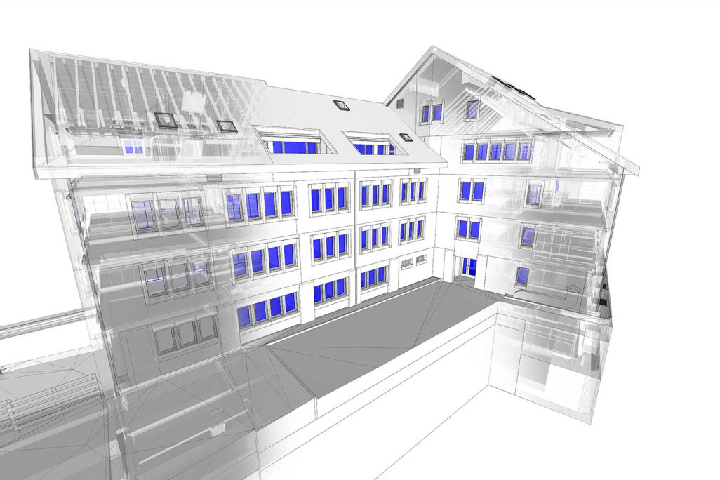 Mairie de Thusis, modélisation 3D, HMQ AG