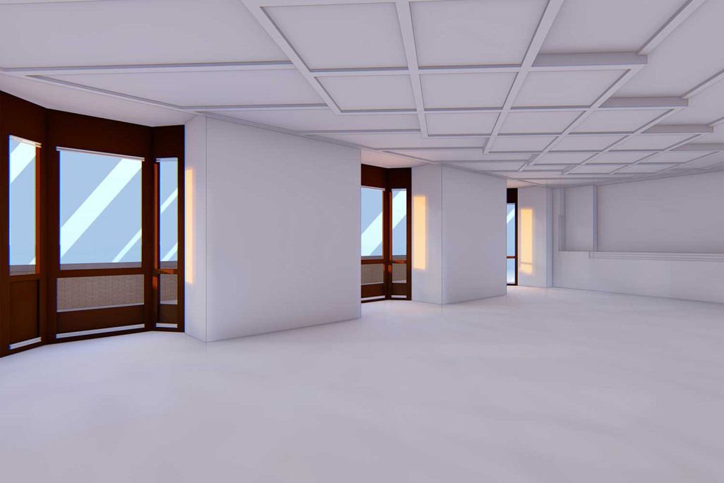 Neuhausen am Rheinfall, résidence universitaire, modèle 3D intérieur, HMQ AG