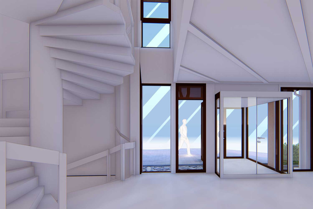 Neuhausen am Rheinfall, résidence universitaire, modèle 3D de l'intérieur, HMQ AG