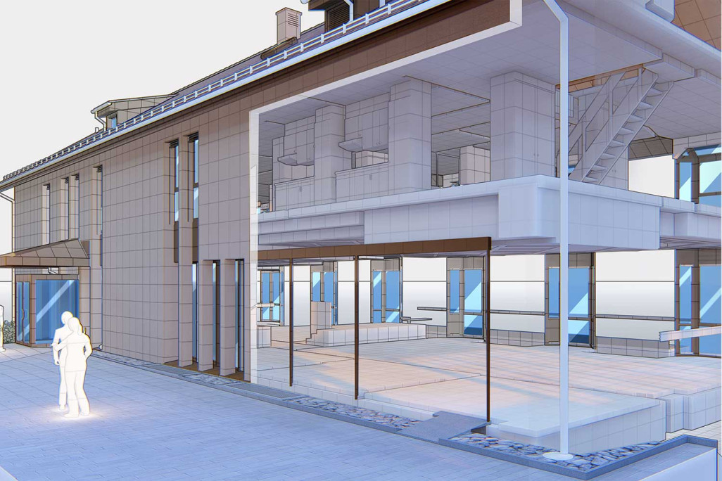 Neuhausen am Rheinfall, résidence universitaire, modélisation 3D, HMQ AG