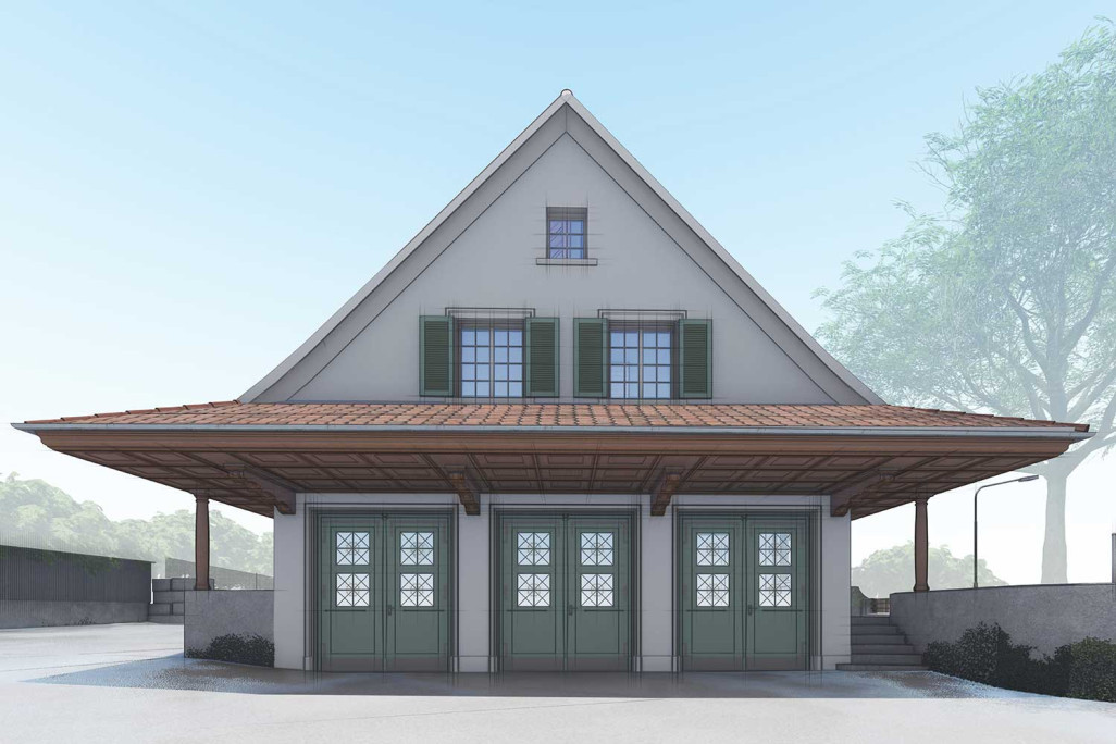 Modèle 3D d'une villa à partir d'un relevé de bâtiment, HMQ AG