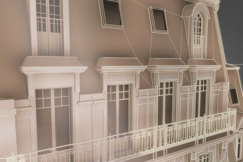 Modèle 3D de la façade, HMQ AG