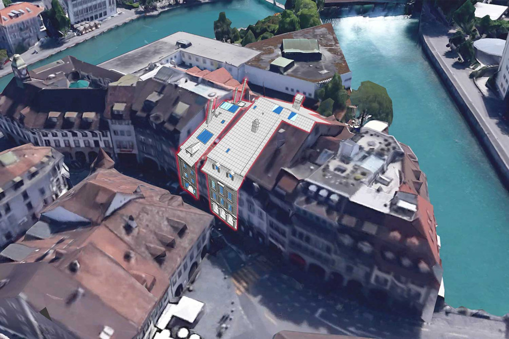 Modélisation 3D dans la vieille ville de Thoune, HMQ AG