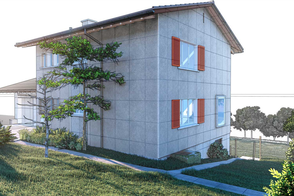 Modélisation CAO 3D d'une maison individuelle, HMQ AG