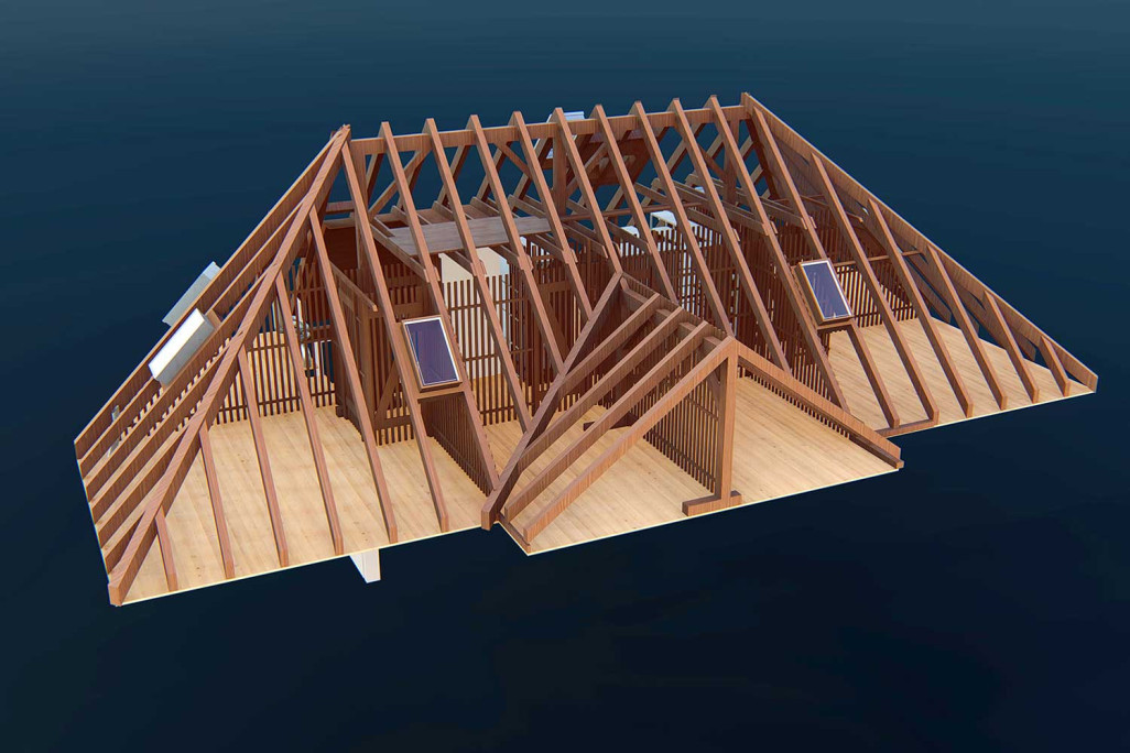 Charpente 3D, modélisation, HMQ AG