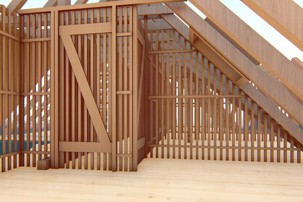 Modélisation 3D, Dachstock, HMQ AG