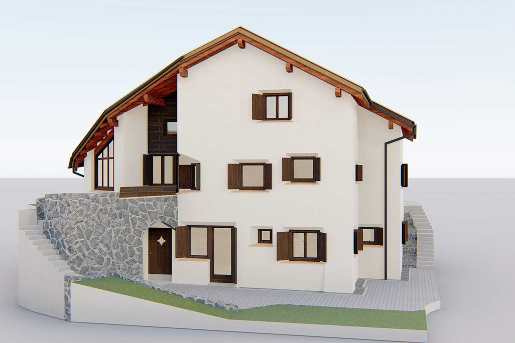 Modèle 3D dans CAD à partir du relevé du bâtiment, HMQ AG