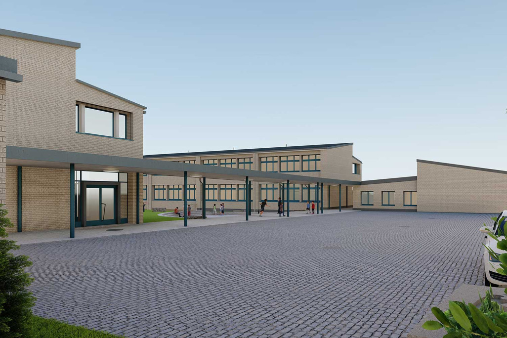 Modèle 3D à partir d'un nuage de points, complexe scolaire Erlen à Glaris GL, HMQ AG
