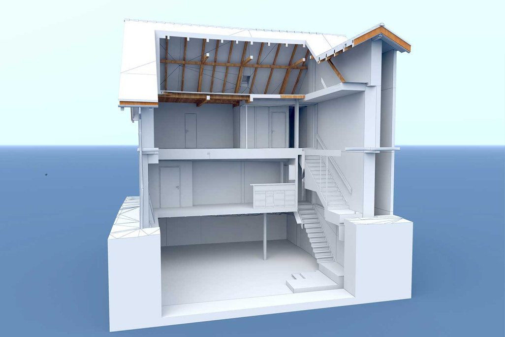 Zurich, immeuble commercial, modèle 3D, HMQ AG