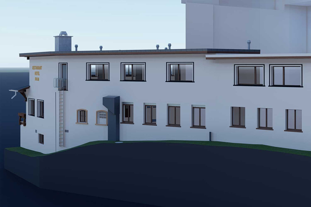 Davos, hôtel Kulm, maquette 3D, HMQ AG