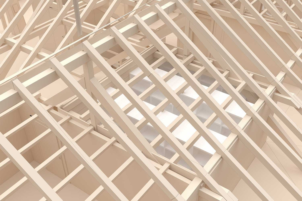 Modélisation 3D, construction de toiture, HMQ AG