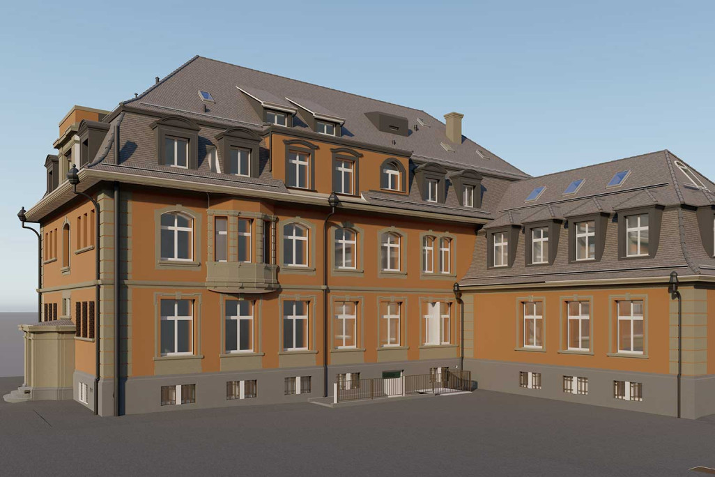 Modèle 3D, villa dans un parc à Windisch AG, HMQ AG