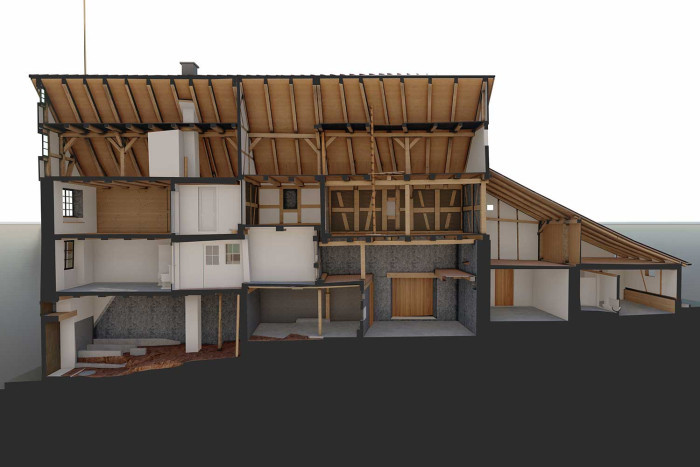 Bâtiment résidentiel avec dépendances