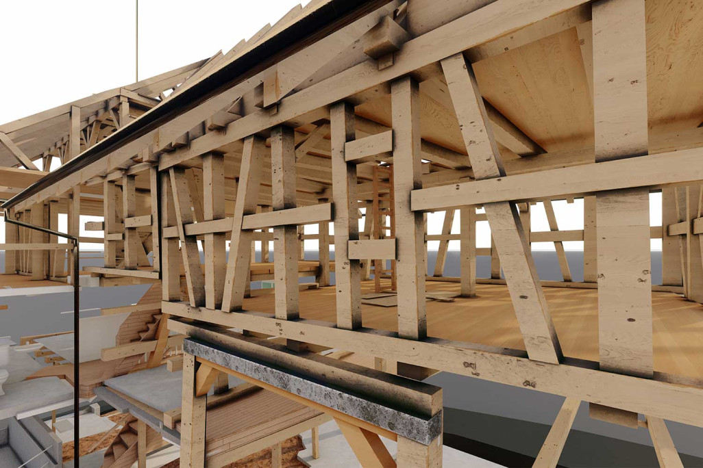 Nuage de points 3D vers BIM, structure porteuse, relevé de bâtiment, HMQ AG