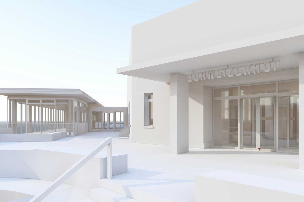 Hôtel Schweizerhof, Grisons, modèle 3D, HMQ AG