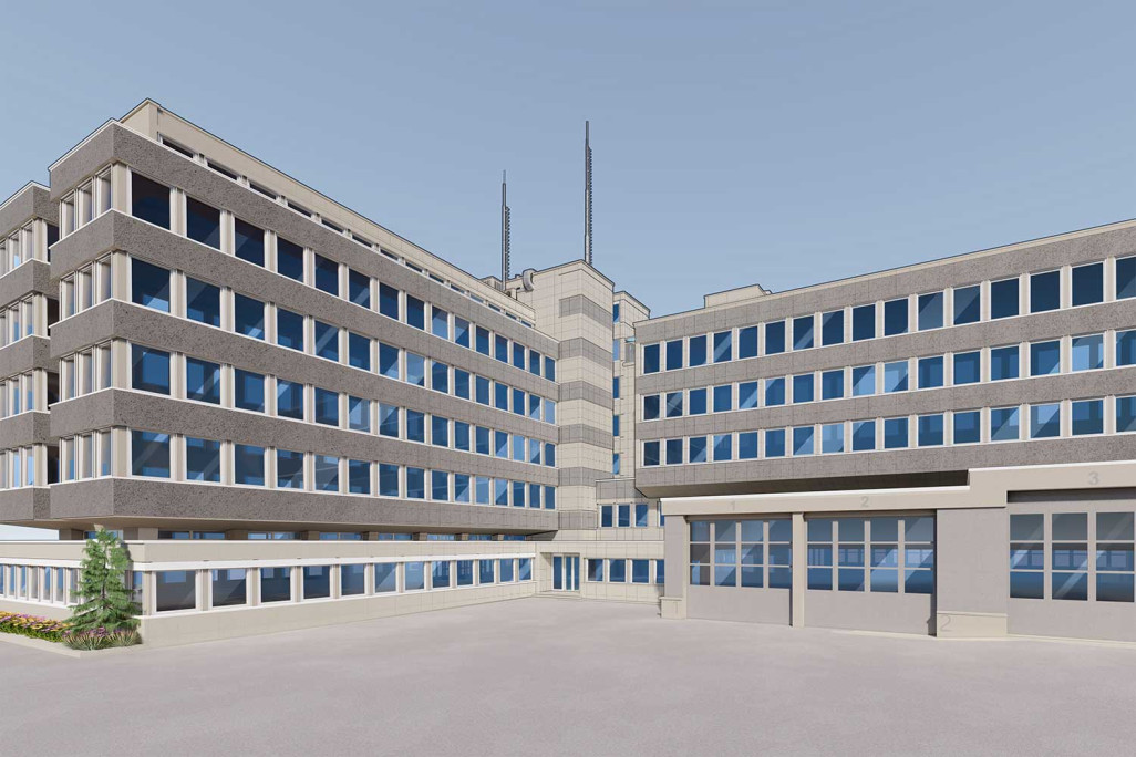 Modèle BIM 3D, Office des constructions des Grisons, Service des automobiles, HMQ AG