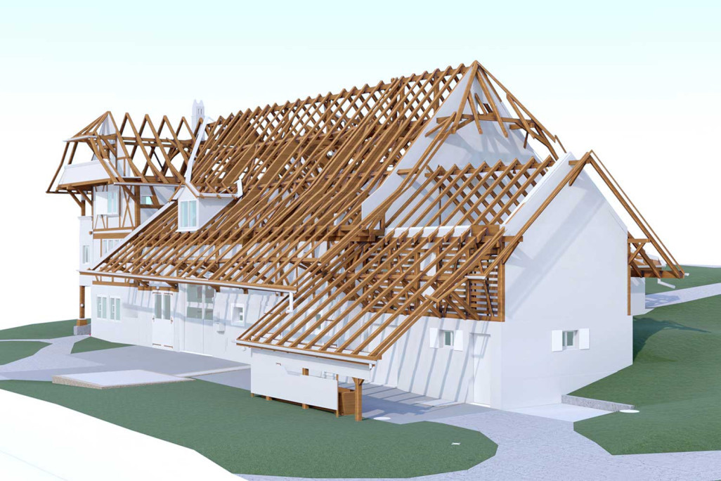 Berne, site Wyssloch, construction de toiture en 3D, HMQ AG