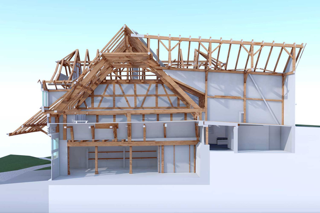 Berne, site Wyssloch, coupe 3D de la structure porteuse, HMQ AG