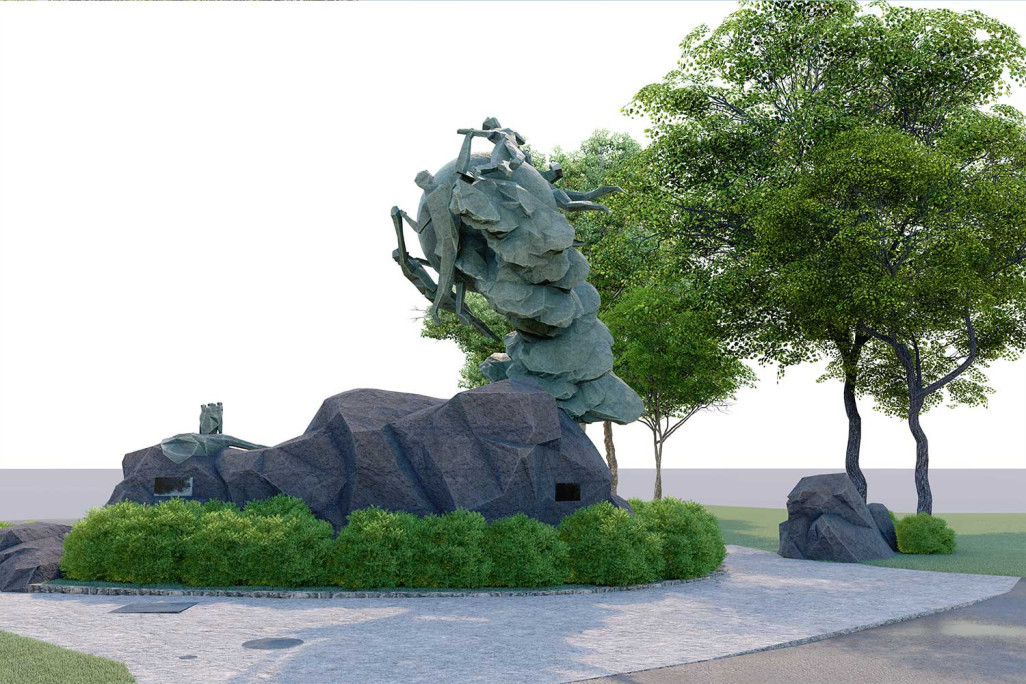 Modèle CAO 3D, Monument postal mondial sur la Petite Schanze à Berne BE, HMQ AG