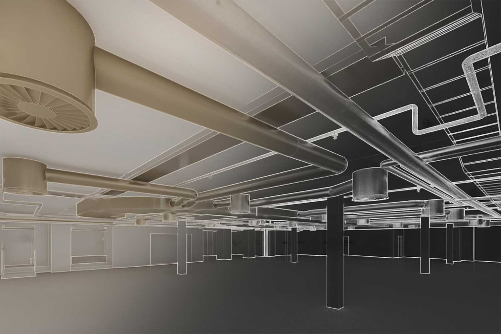 Modélisation 3D, domotique, conduites, ventilation, HMQ AG