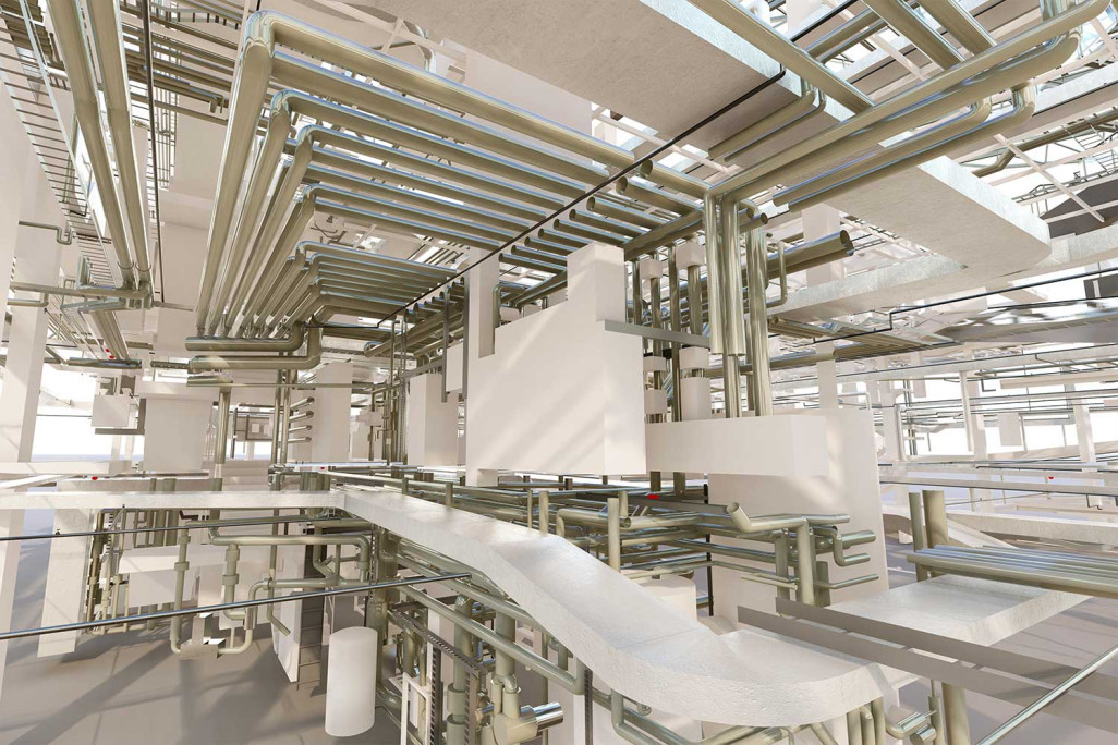 Modélisation 3D, domotique avec câblage, HMQ AG