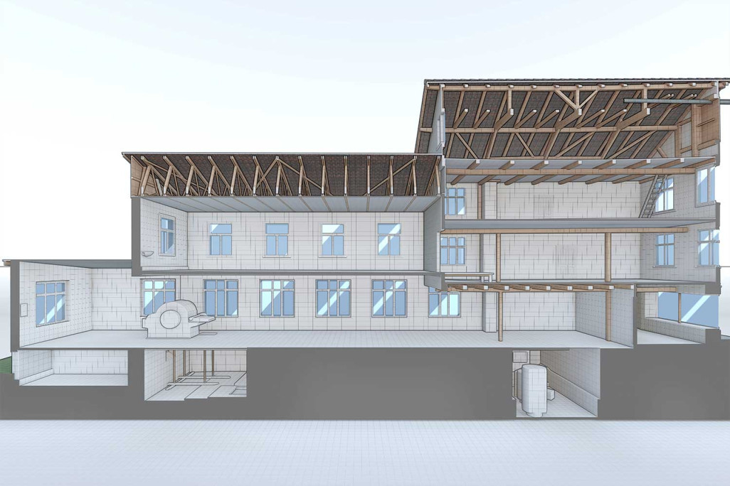 Grabs, Saint-Gall, coupe 3D Spinnerei, HMQ AG