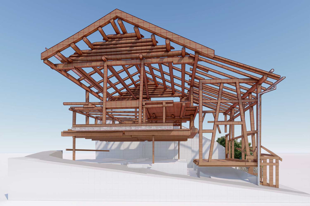 Grisons, grange Modélisation 3D, HMQ AG