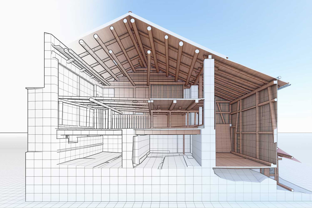 Grisons, grange Structure porteuse 3D, HMQ AG