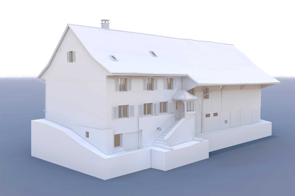 Modèle 3D issu de la modélisation 3D, HMQ AG